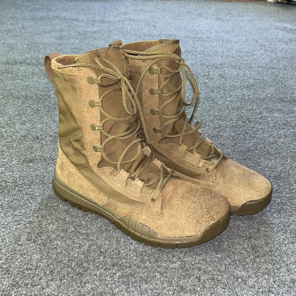 Nike Boots Mens Size 8.5 Brown Suede Tactical Combat Military SFB 688974-220